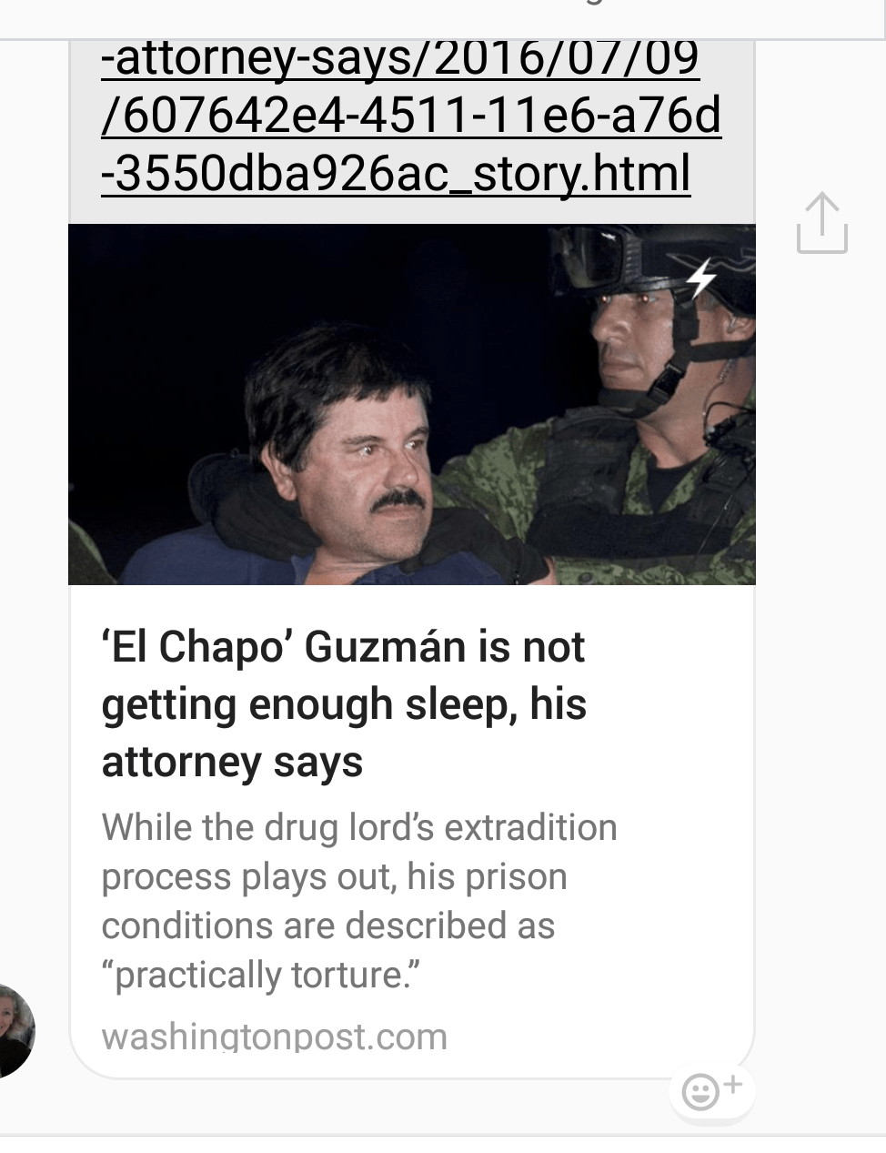 Artículo del Washington Post sobre la actividad de "El Chapo" en la cárcel de Sinaloa